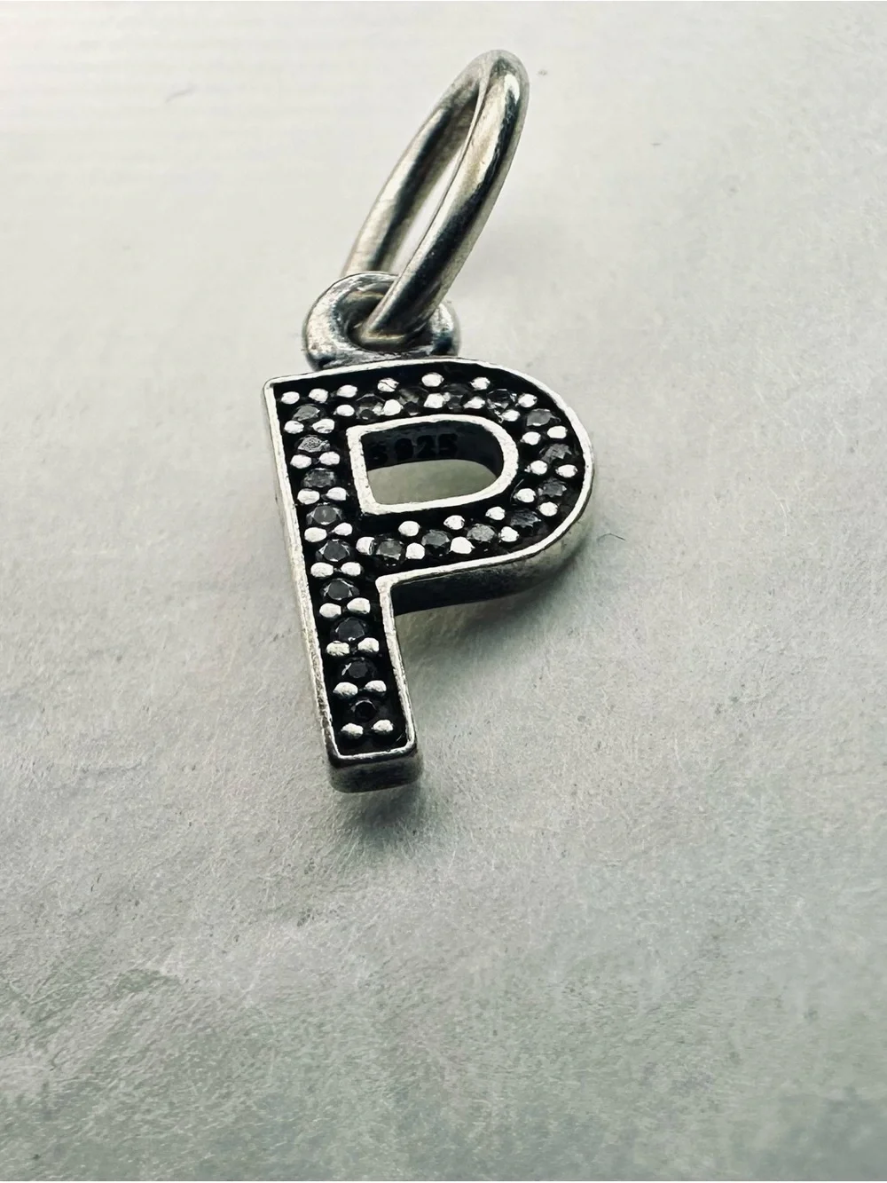 Pandora Sterling Silver Letter P Charm Bundle | Pavé Initial Pendant & Alphabet